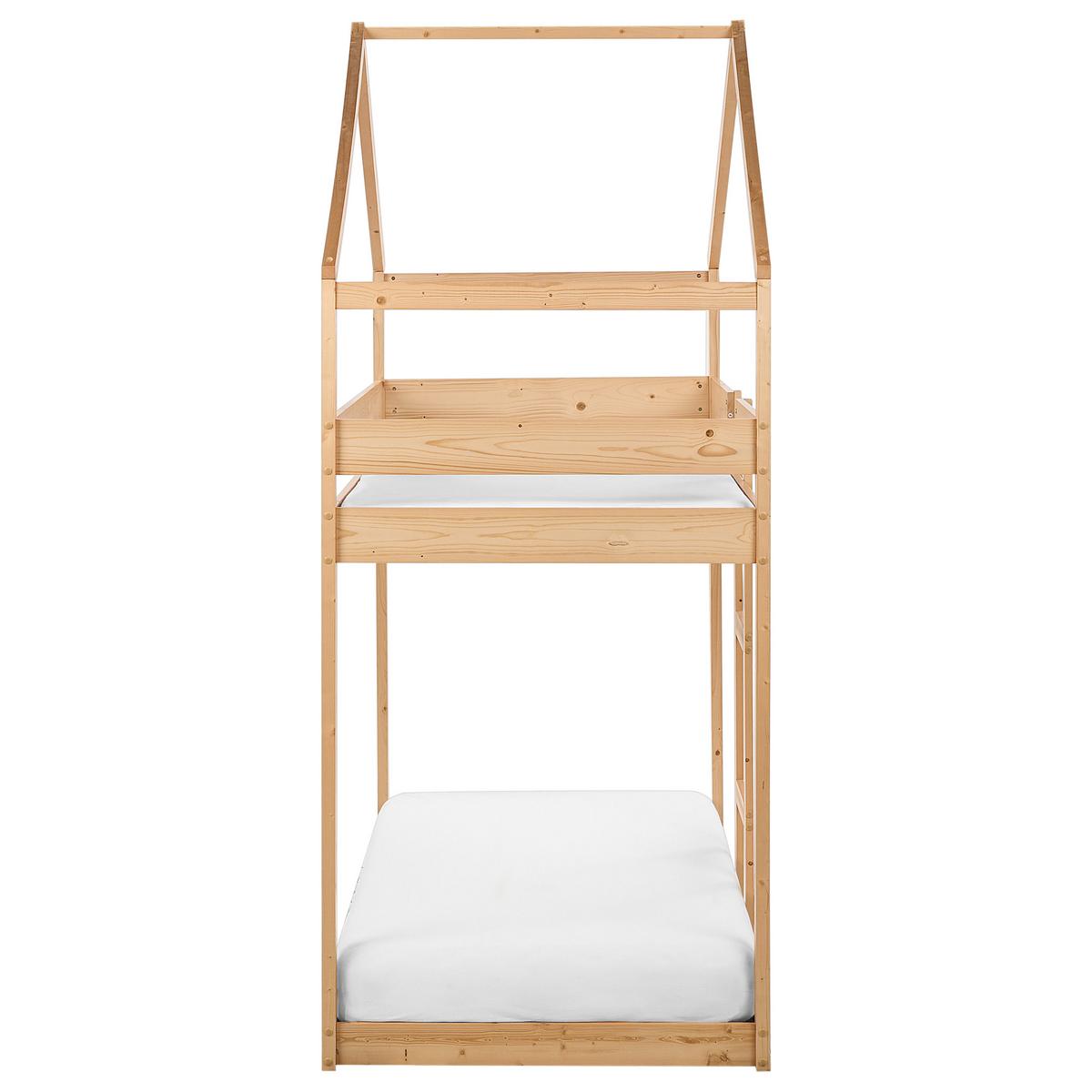 HOCHBETT 90x200 cm Heller Holzfarbton Labatut - Hellbraun, Holz (90/200cm) - Beliani