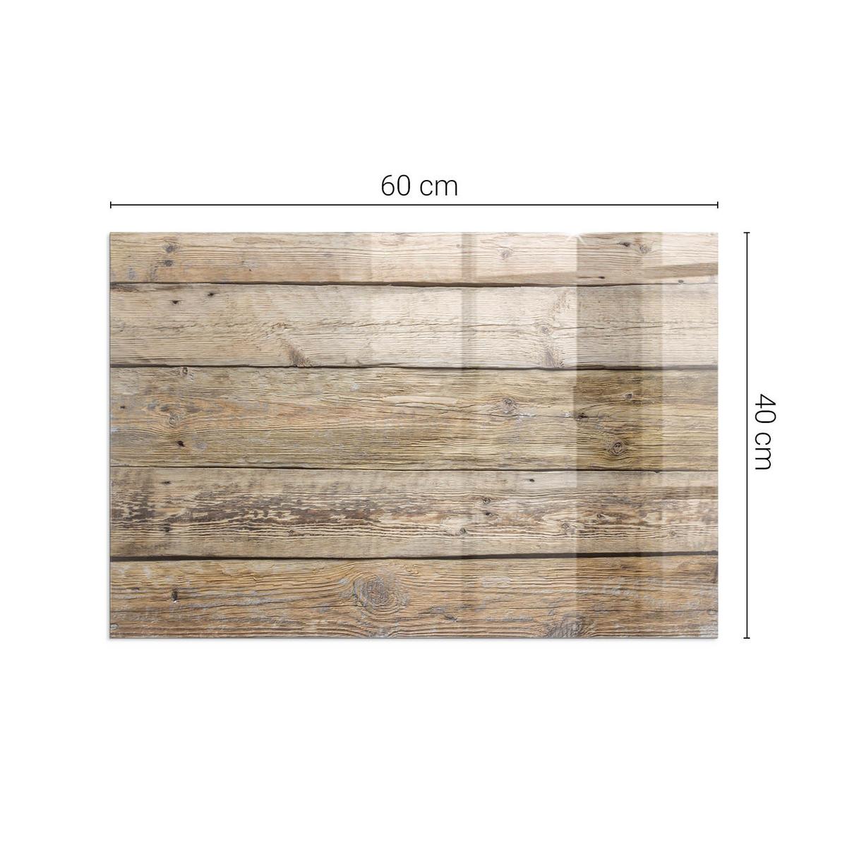GLASPLATTE für Kamin 60x40 cm - Beige, Glas (60/40/0.4cm) - TULUP