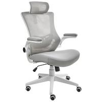 BÜROSTUHL Hellgrau Paladin - Hellgrau, Textil (52/96/56cm) - Beliani