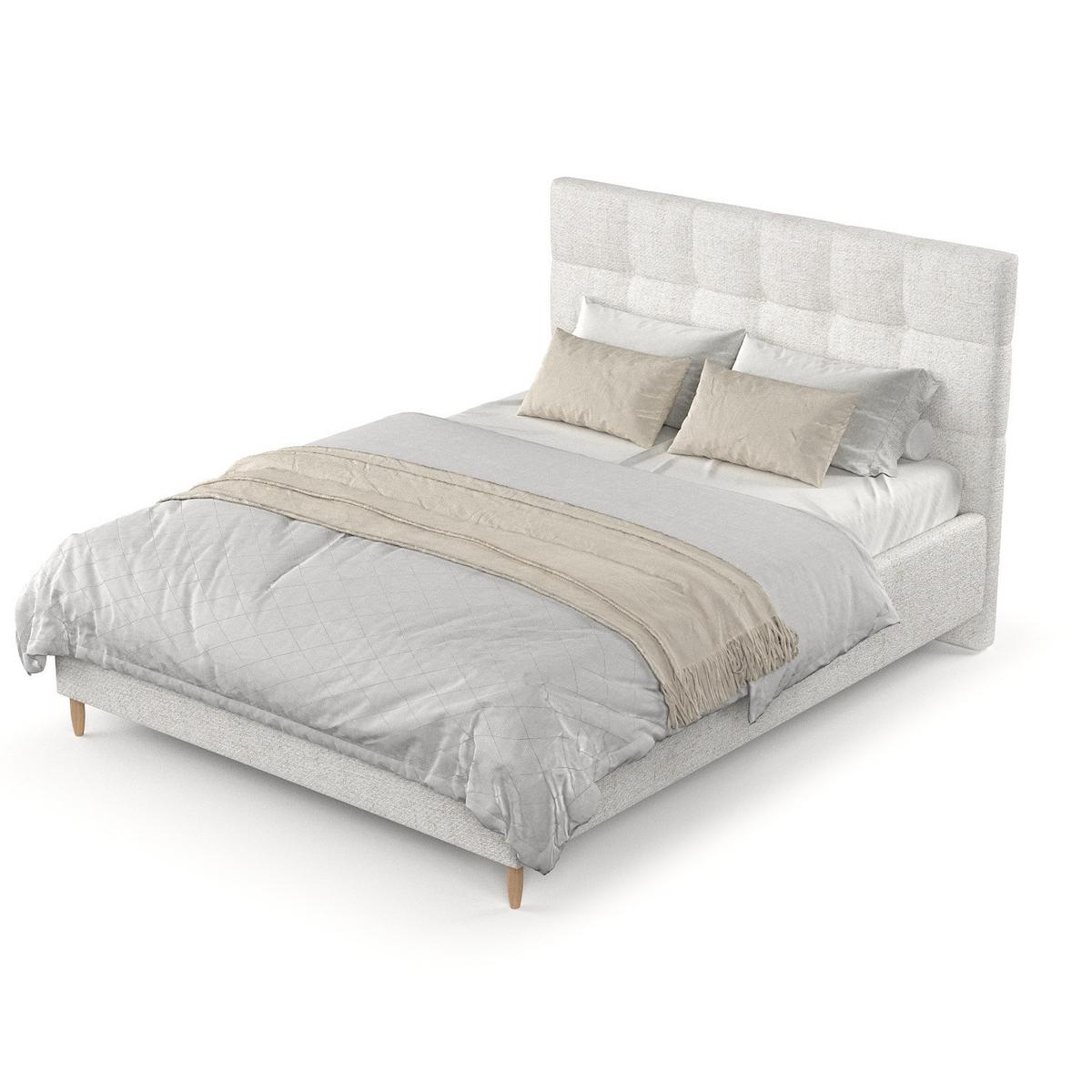 POLSTERBETT Cora 120/200 cm Creme im Neve Stoff - Creme/Naturfarben, Holz/Holzwerkstoff (120/200cm) - AltaBeds