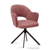 ARMLEHNSTUHL (2er-Set) Dunja 59x87x61 Schwarz/Rosewood - Dunkelrosa/Schwarz, Kunststoff (61/87/59cm) - 58aufmkessel