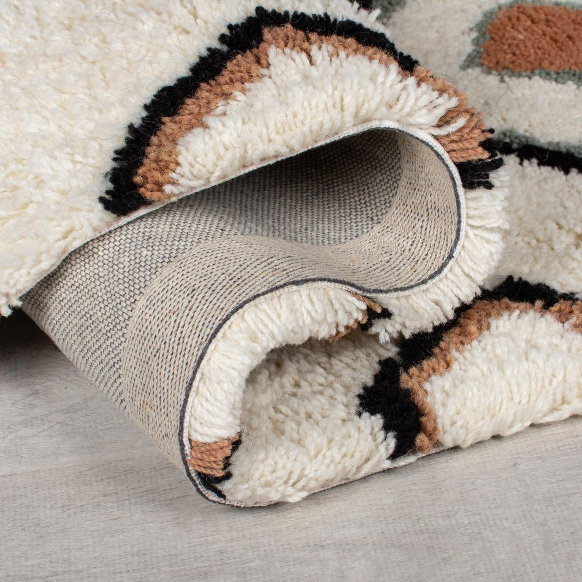 WOLLTEPPICH BRUE, mit Rautenmuster, aus Wolle, Bunt, 120 x 170 cm - Multicolor, Textil (170/120cm) - KADIMA DESIGN