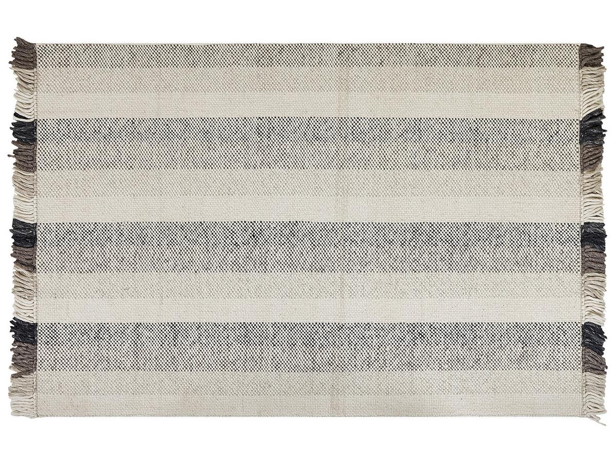 KURZFLOR-TEPPICH Emirler 230/160 cm - Weiß, Textil (160/230cm) - Beliani