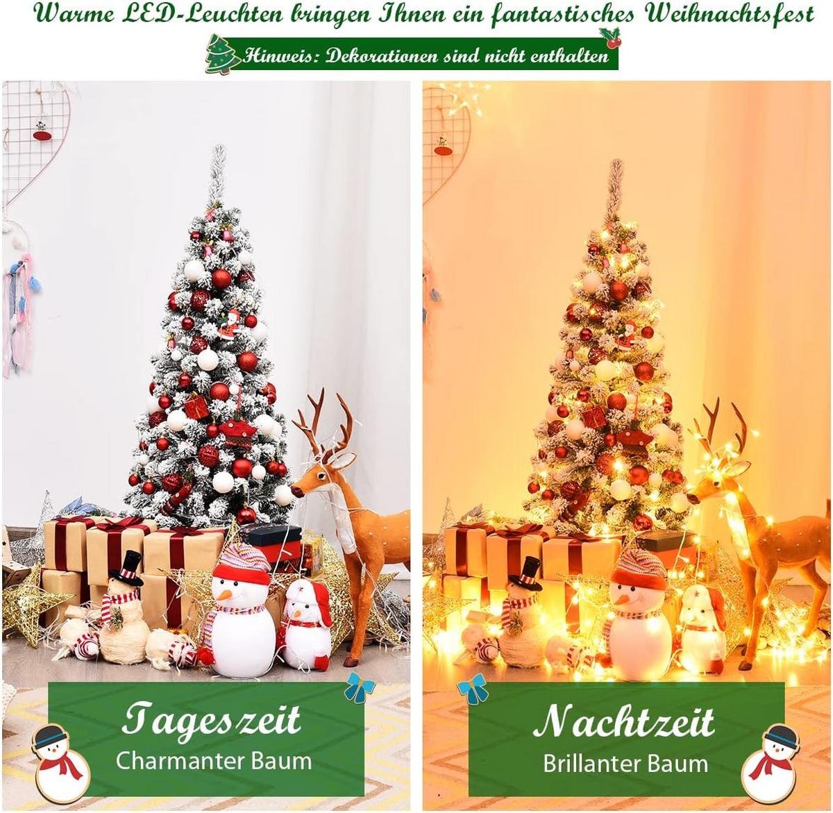 WEIHNACHTSBAUM Grün - Grün, Kunststoff (135cm) - COSTWAY