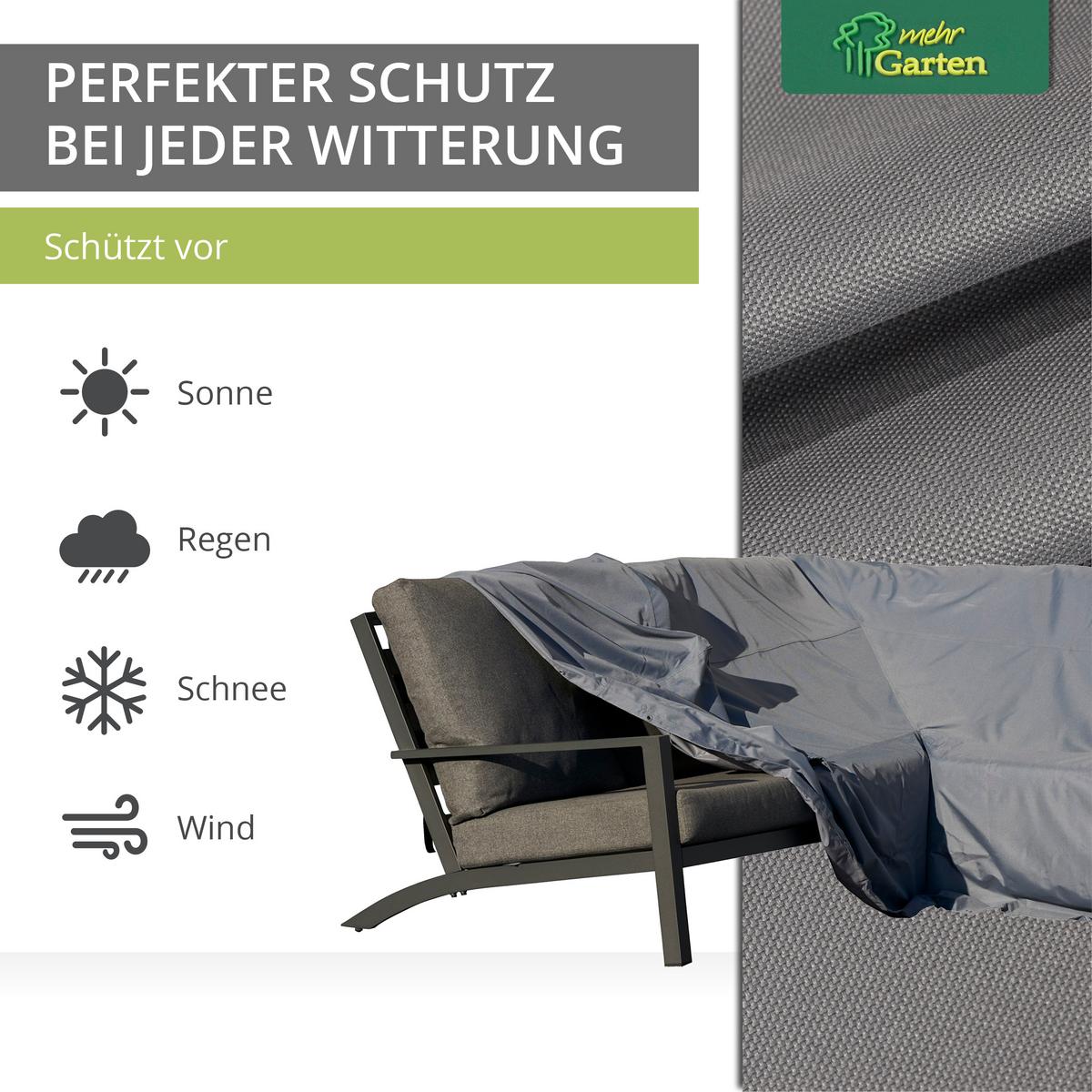 DINING-LOUNGE-ECKE L-Form SHP-20123 - Grau, Kunststoff (305/100/305cm) - mehr Garten