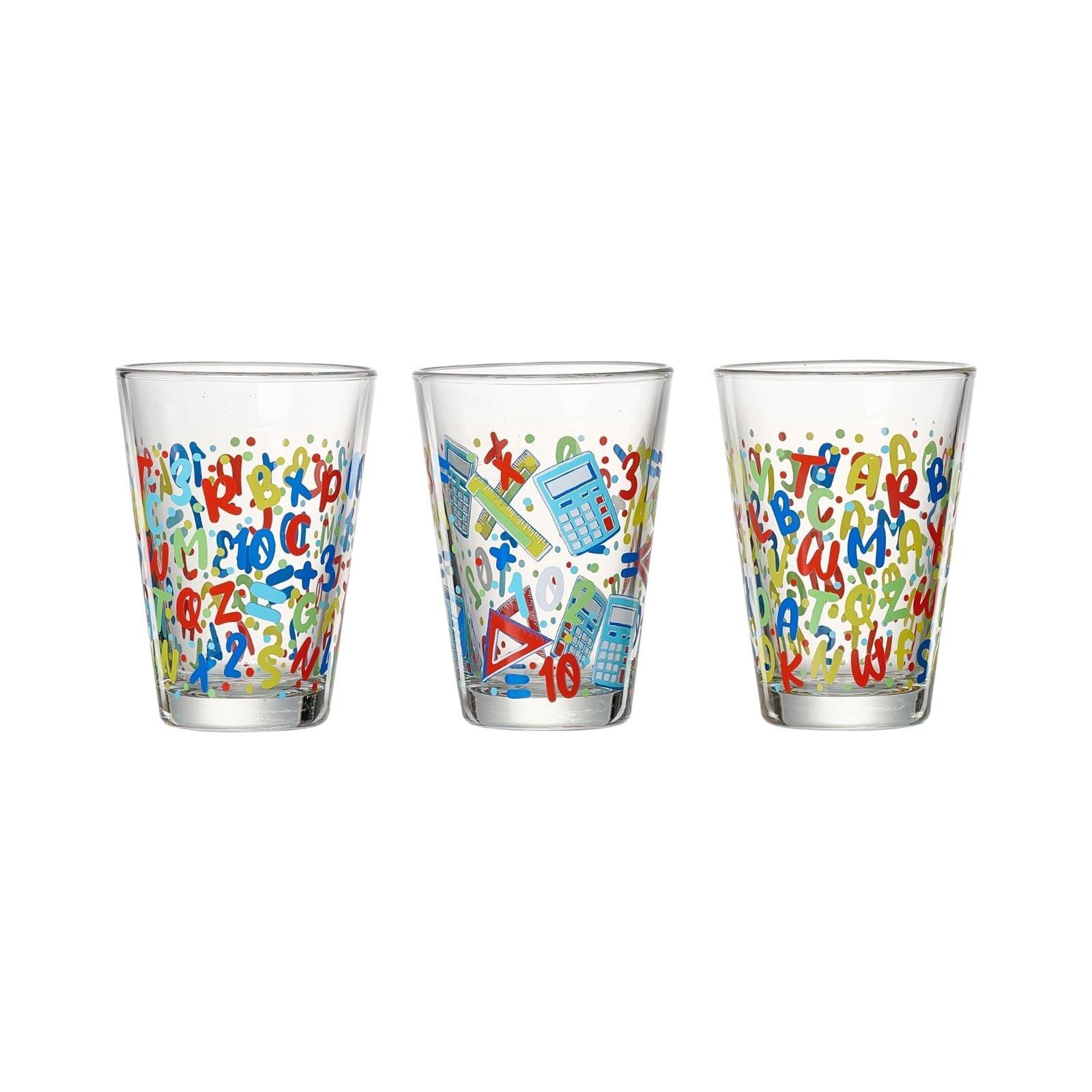 KINDERGLÄSER Dino bunt 200 ml 3-tlg. - Multicolor, Glas (0.2L) - Ritzenhoff Breker