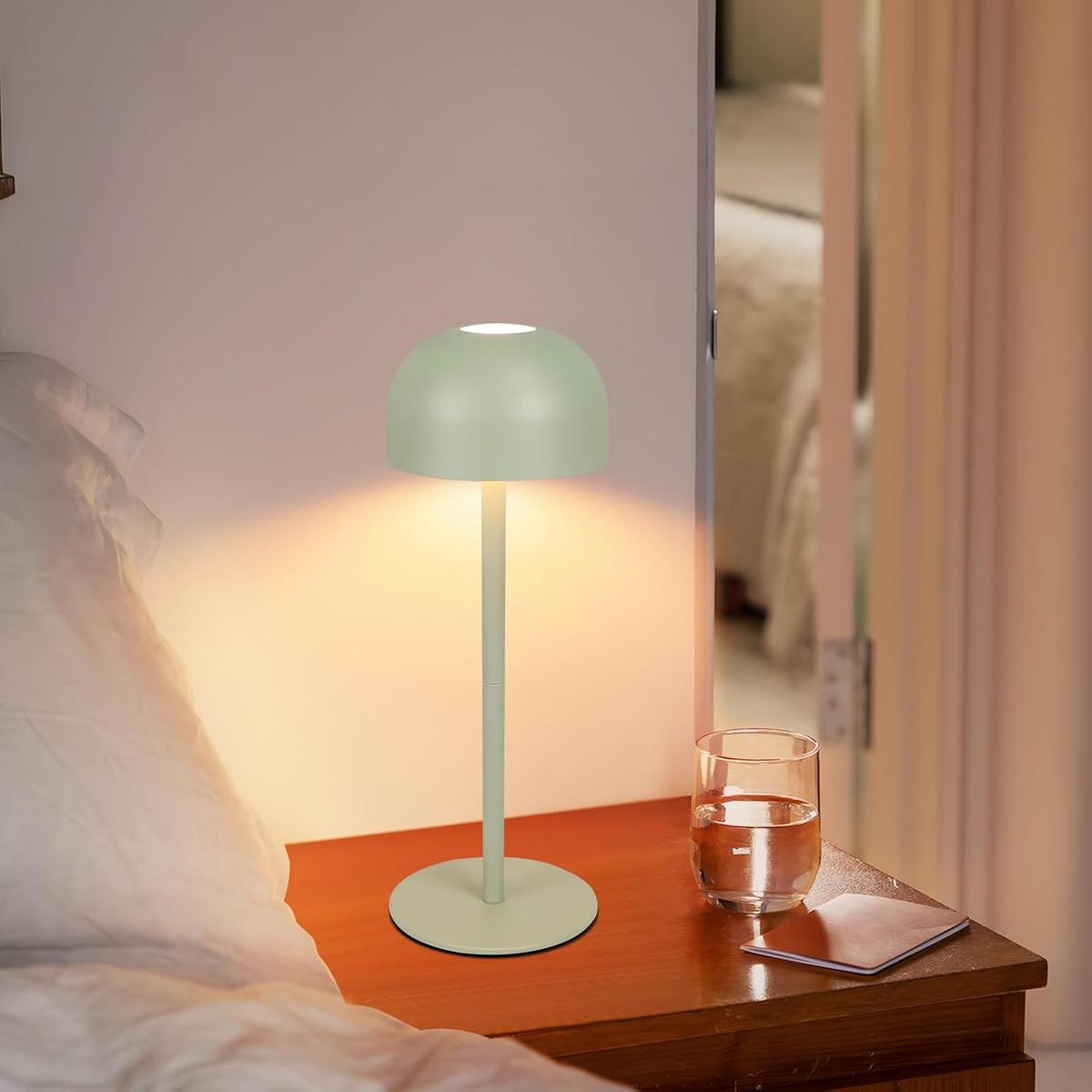 TISCHLAMPE Finns 9/9/25 cm （2er-set） - Grün, Kunststoff/Metall (9/9/25cm) - ZMH