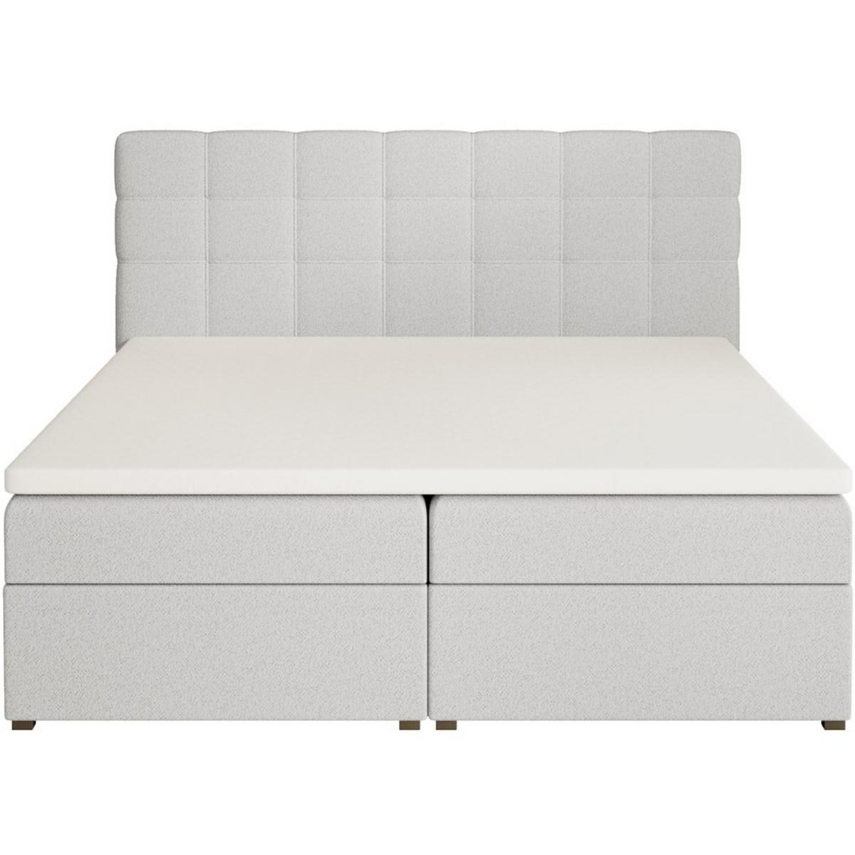 POLSTERBETT Topiq I 164/203/103 dunkelbeige, Bouclé-Stoff - Hellgrau, Holzwerkstoff (160/200cm) - Beautysofa