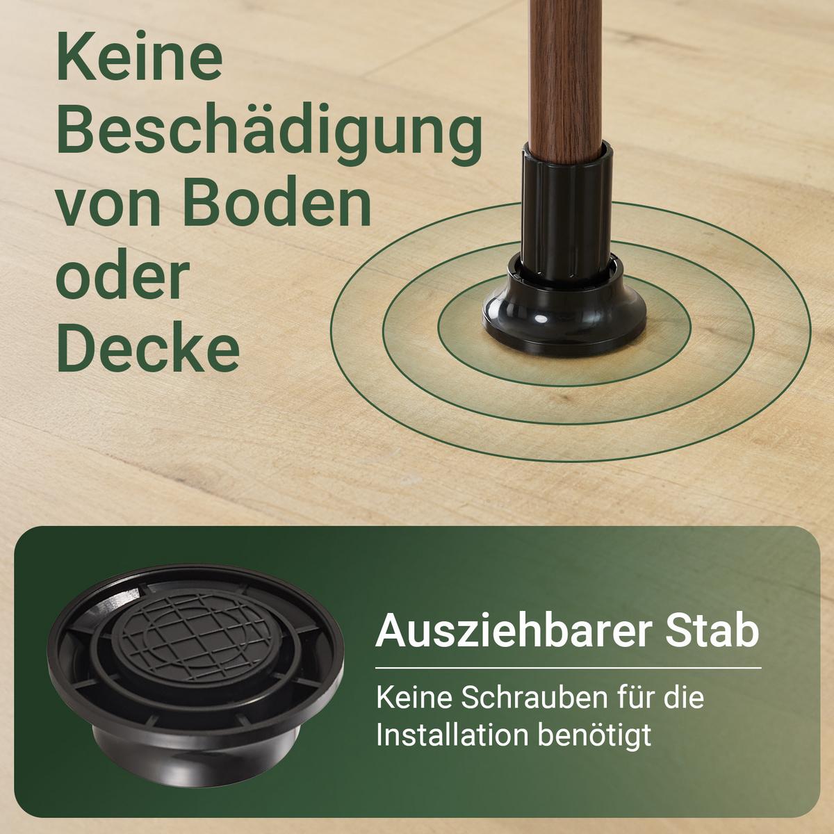TELESKOP-KLEIDERSTÄNDER Braun - Braun, Kunststoff (311/295/37cm) - SoBuy