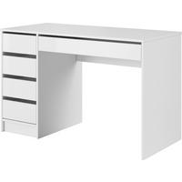 SCHREIBTISCH Korvi Weiß Hochglanz 120/55/75 cm - Weiß Hochglanz, Holzwerkstoff (55/120/75cm) - WFL GROUP