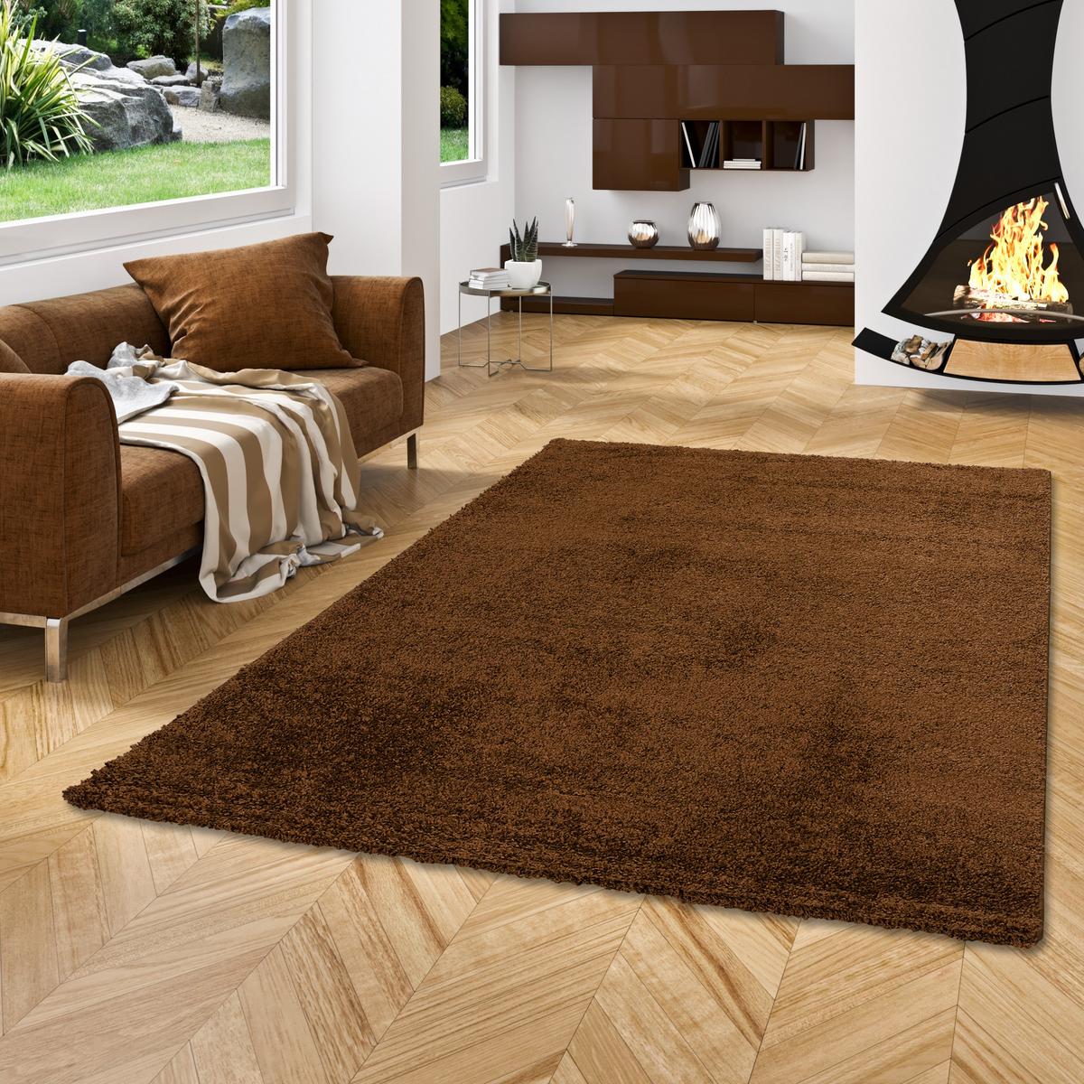 HOCHFLOR LANGFLOR TEPPICH ALOHA - Braun, Textil (60/110cm) - Pergamon