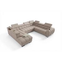 WOHNLANDSCHAFT Bastien Xl - Creme, Holzwerkstoff/Textil (265/95/350cm) - Fun Möbel