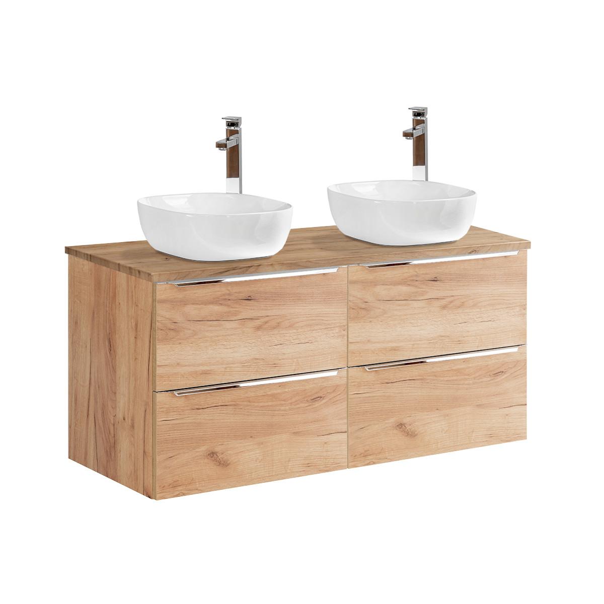 DOPPELWASCHTISCH 120.4cm April Holz - Braun, Holzwerkstoff (120.4/59/46cm) - Petits-meubles