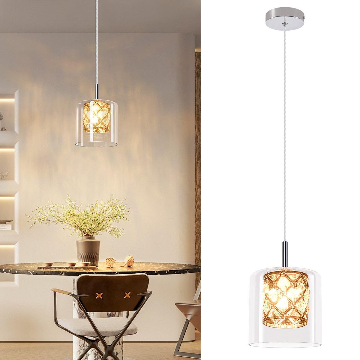 PENDELLEUCHTE Margie 9/9/140 cm - Silberfarben, Metall (9/9/140cm) - Nettlife