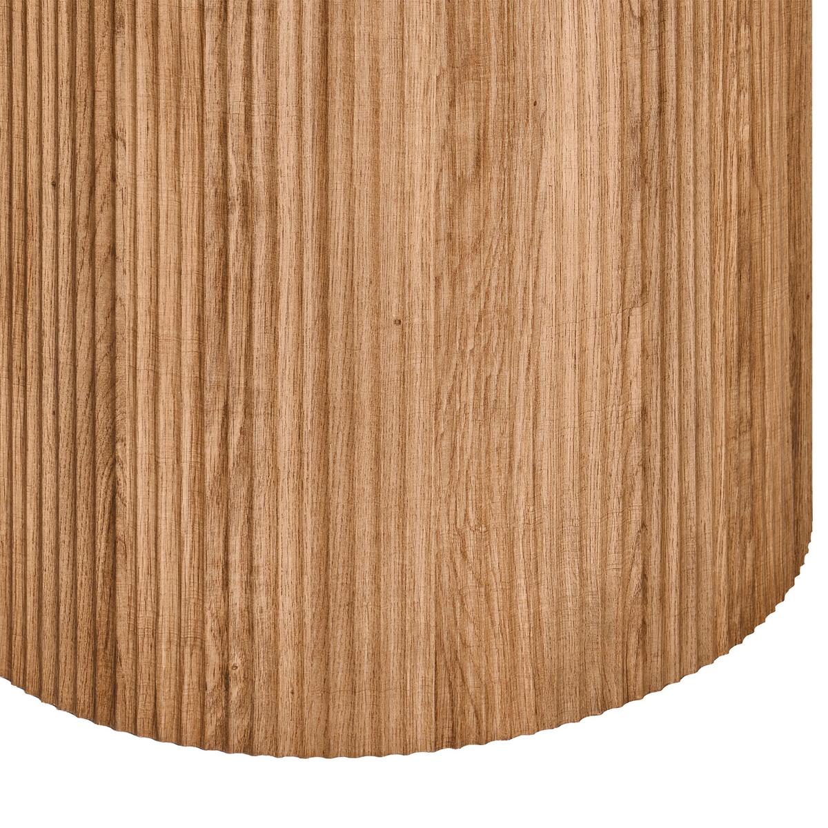 ESSTISCH Weiß Albina - Weiß/Braun, Stein (120/120/75cm) - Beliani