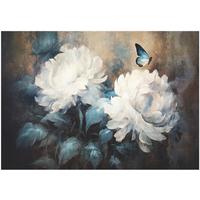 FOTOTAPETE Blumen Beton Vintage Schlafzimmer 150x105 - Beige, Papier (150/105cm) - Wallarena