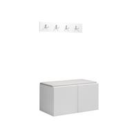 GARDEROBEN-SET Orion VI - Weiß, Holzwerkstoff/Kunststoff (84/42/46cm) - MIRJAN24