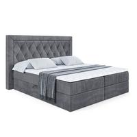 BOXBETT mit H4-Matratze und Lattenrost - NOEL - 140x200 Dunkelgrau - Dunkelgrau, Holzwerkstoff (140/200cm) - ALTDECOR