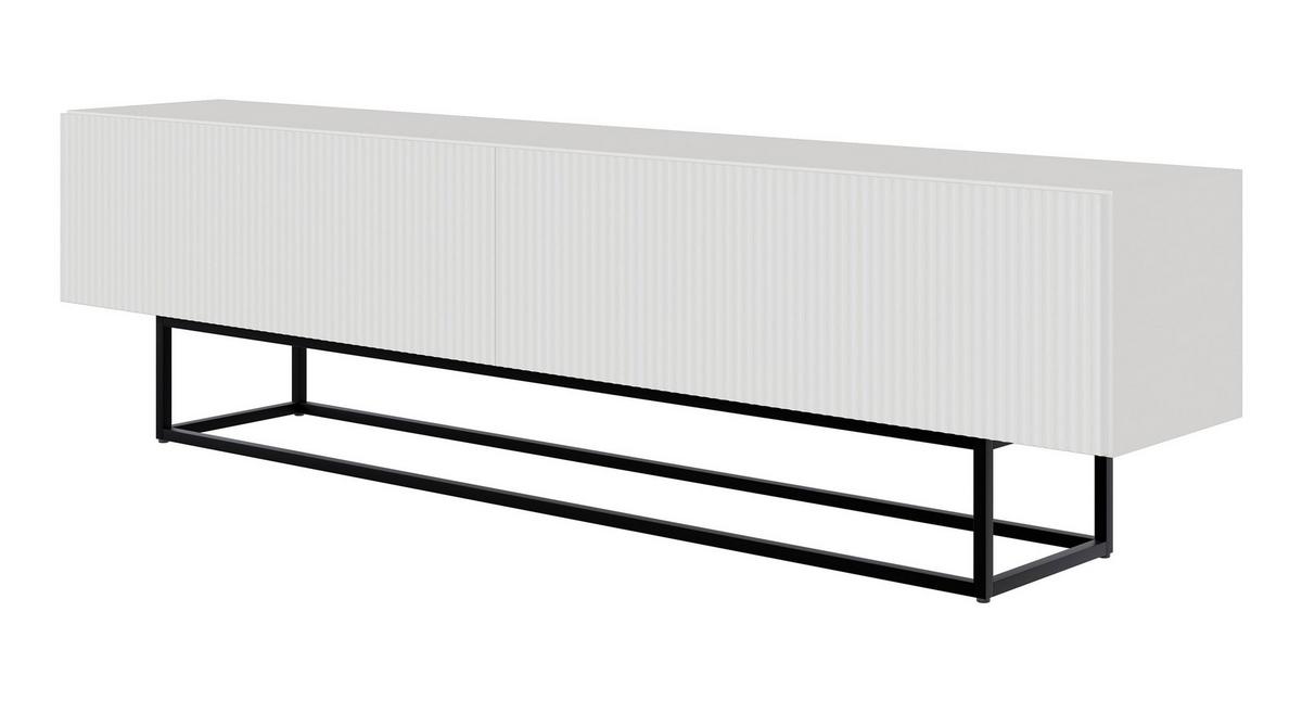 TV-SCHRANK Veldio Weiß Schwarz 175 cm - Schwarz/Weiß, Holzwerkstoff/Metall (175/46.5/31.6cm) - Selsey
