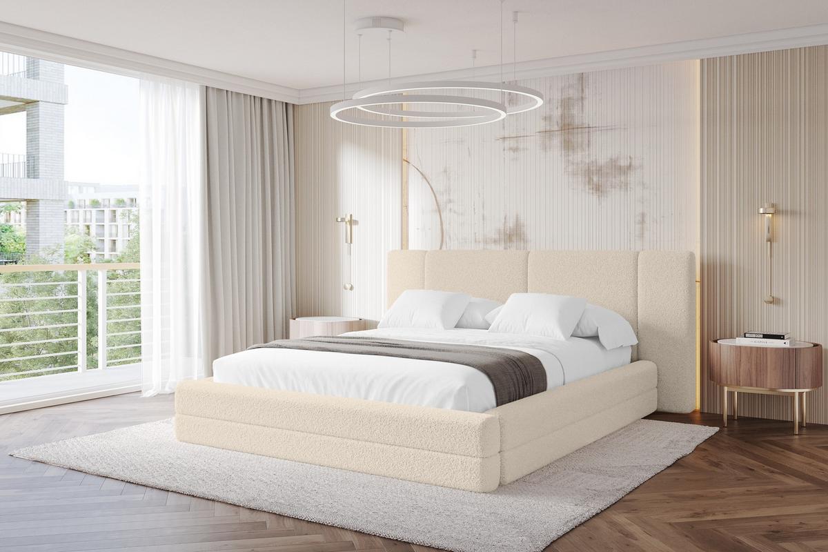 POLSTERBETT mit Bettkasten und Lattenrost, Bett mit Matratze H3/H4 - TEVO 140x200 Dunkelbeige - Cappuccino, Holzwerkstoff/Textil (140/200cm) - ALTDECOR