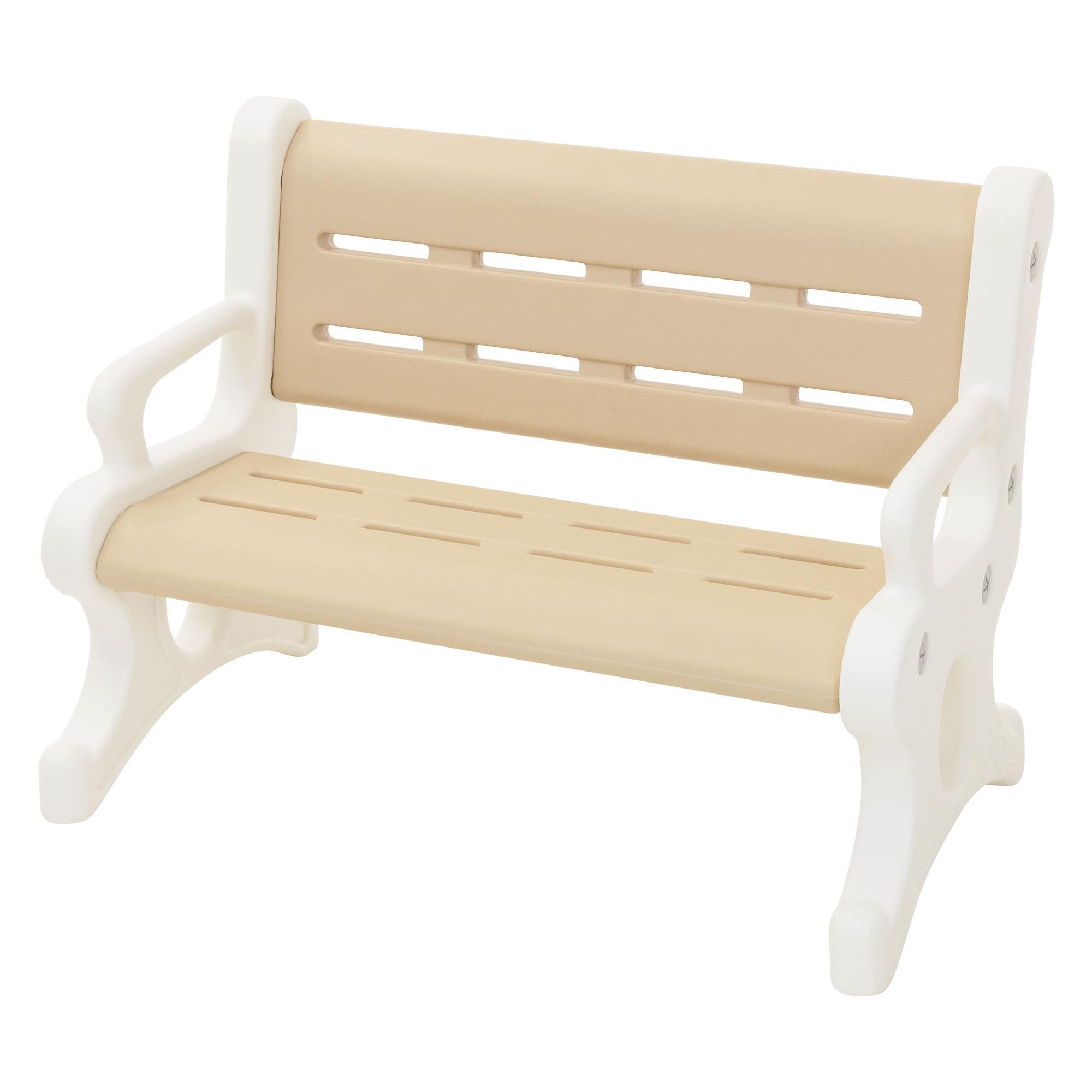 KINDERSITZBANK aus Kunststoff Braun-Weiß 81,5x59,5x48 cm - Braun/Weiß, Kunststoff (81.5/59.5/48cm) - Joyz