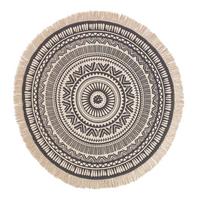 BAUMWOLLTEPPICH mit Mandala-Muster rund 145 cm - Multicolor, Textil (145/145cm) - Homescapes