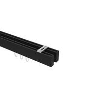 GARDINENSTANGE INNENLAUF Smartline Paxo 160 cm, 2-läufig, 14x35 mm Schwarz - Schwarz, Metall (160cm) - INTERDECO