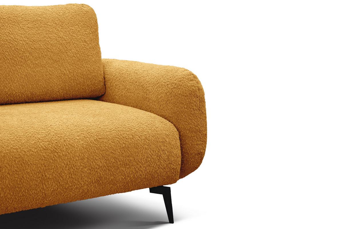 SOFA FEBE 2-Sitzer, senfgelb - Gelb/Schwarz, Holz/Textil (160/82/96cm) - Wozimo