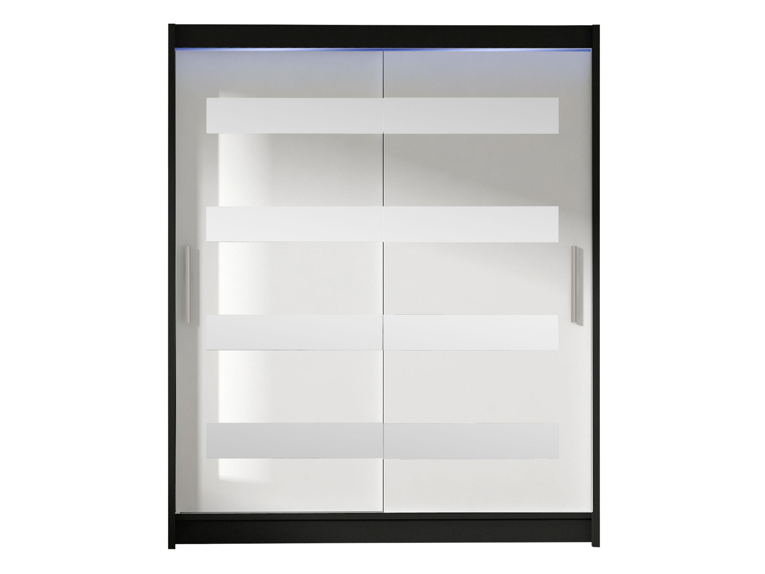 SCHWEBETÜRENSCHRANK Westa XIII, mit RGB LED Beleuchtung - Silberfarben/Multicolor, Holzwerkstoff/Metall (150/200/58cm) - MIRJAN24