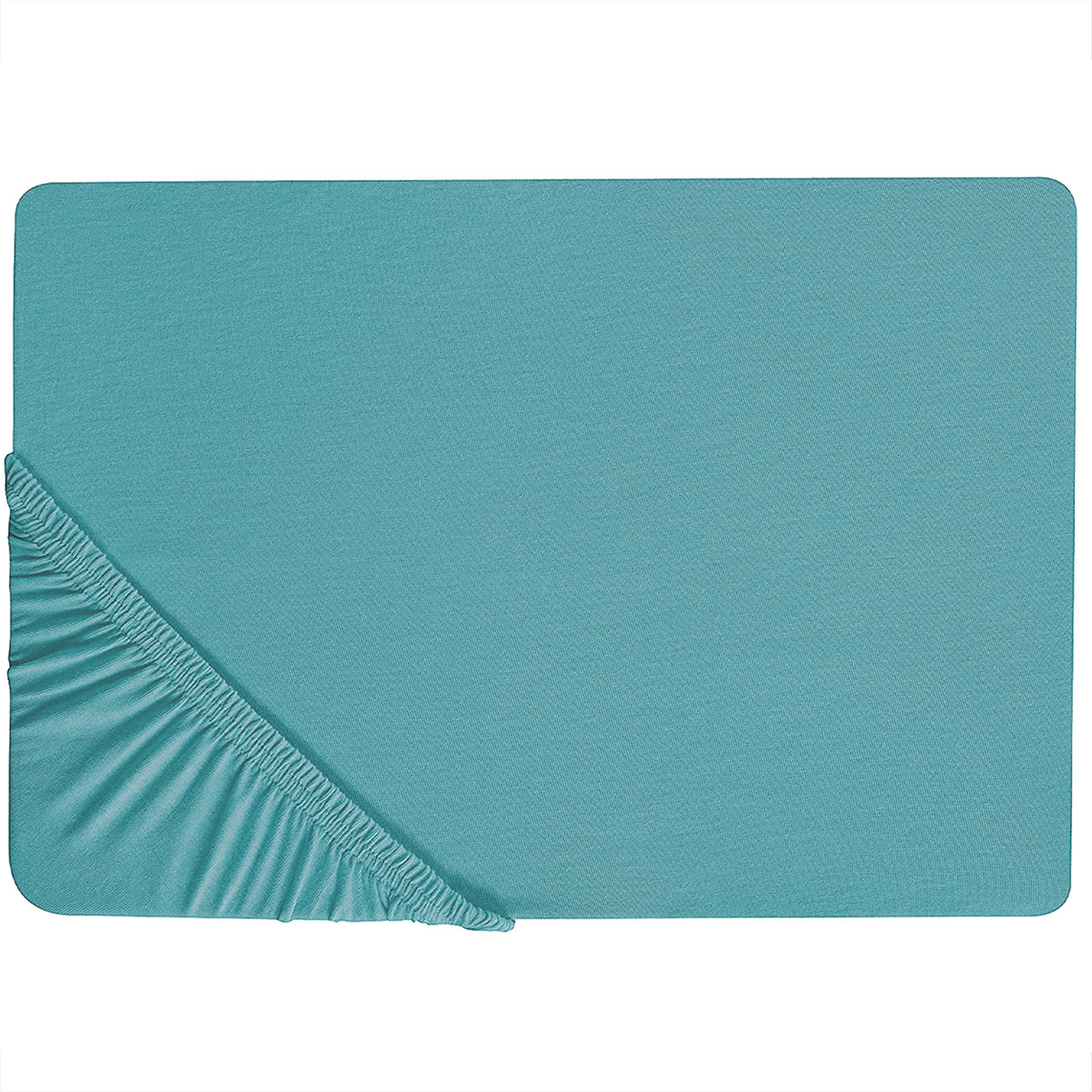 SPANNBETTLAKEN Blau 200 x 200 cm Hofuf - Blau, Textil (200/200cm) - Beliani