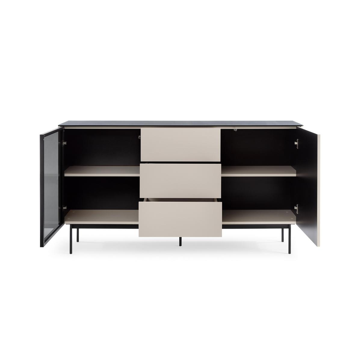 SIDEBOARD VELLUTO 157x39x84 cm mit 3 Schubladen und 2 Türen Kaschmir - Kaschmir, Holzwerkstoff (157/84/39cm) - MASSENO