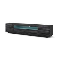 TV LOWBOARD Schwarz 200/42/37 - Anthrazit/Schwarz, Holzwerkstoff (200/42/37cm) - RAUMHIRSCH FURNITURE
