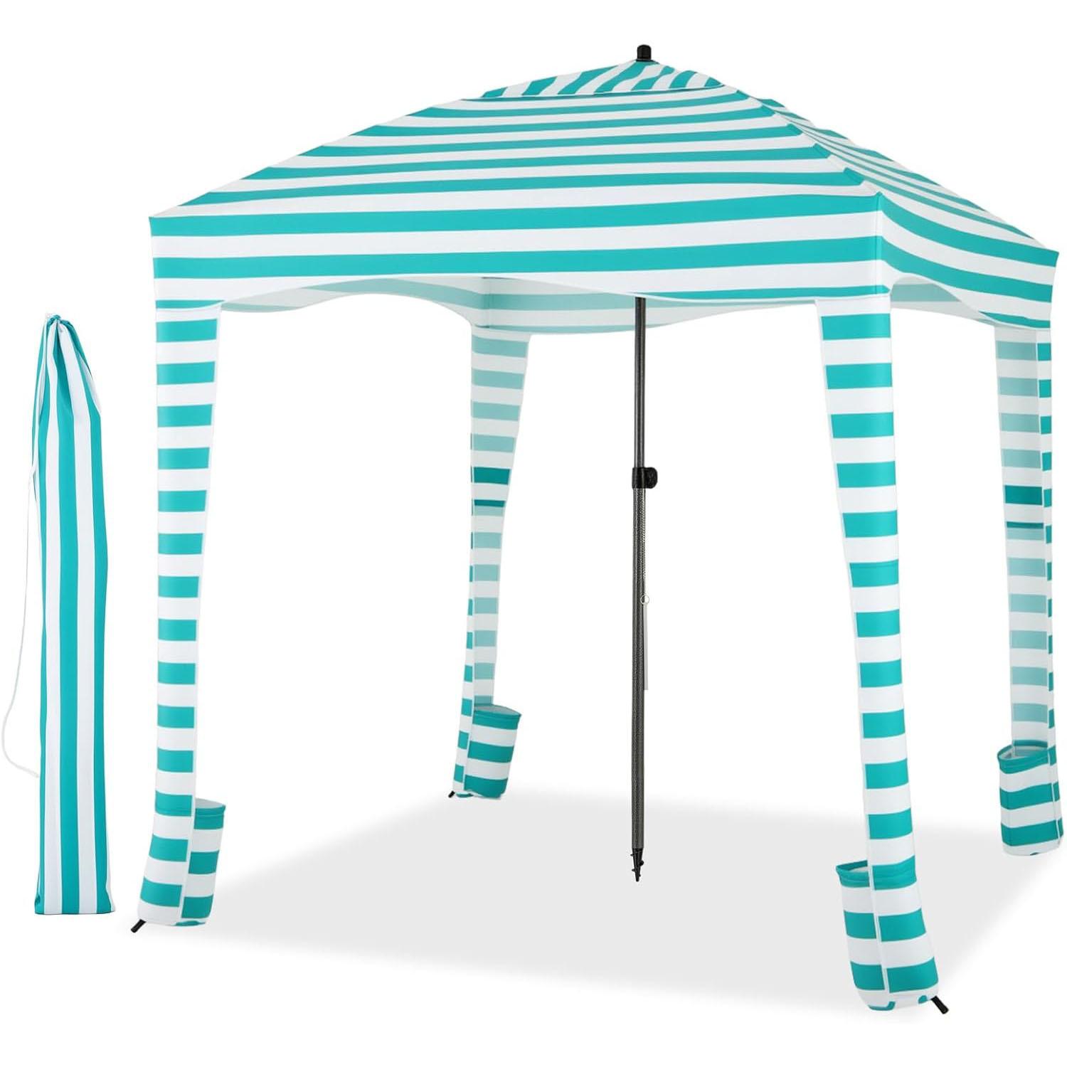 STRANDZELT grün - Multicolor, Textil (183/240/183cm) - COSTWAY