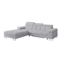 ECKSOFA mit Schlaffunktion Ottomane Links 271x203x79 Grau Cord - Anthrazit, Holzwerkstoff/Textil (271/203cm) - ALTDECOR
