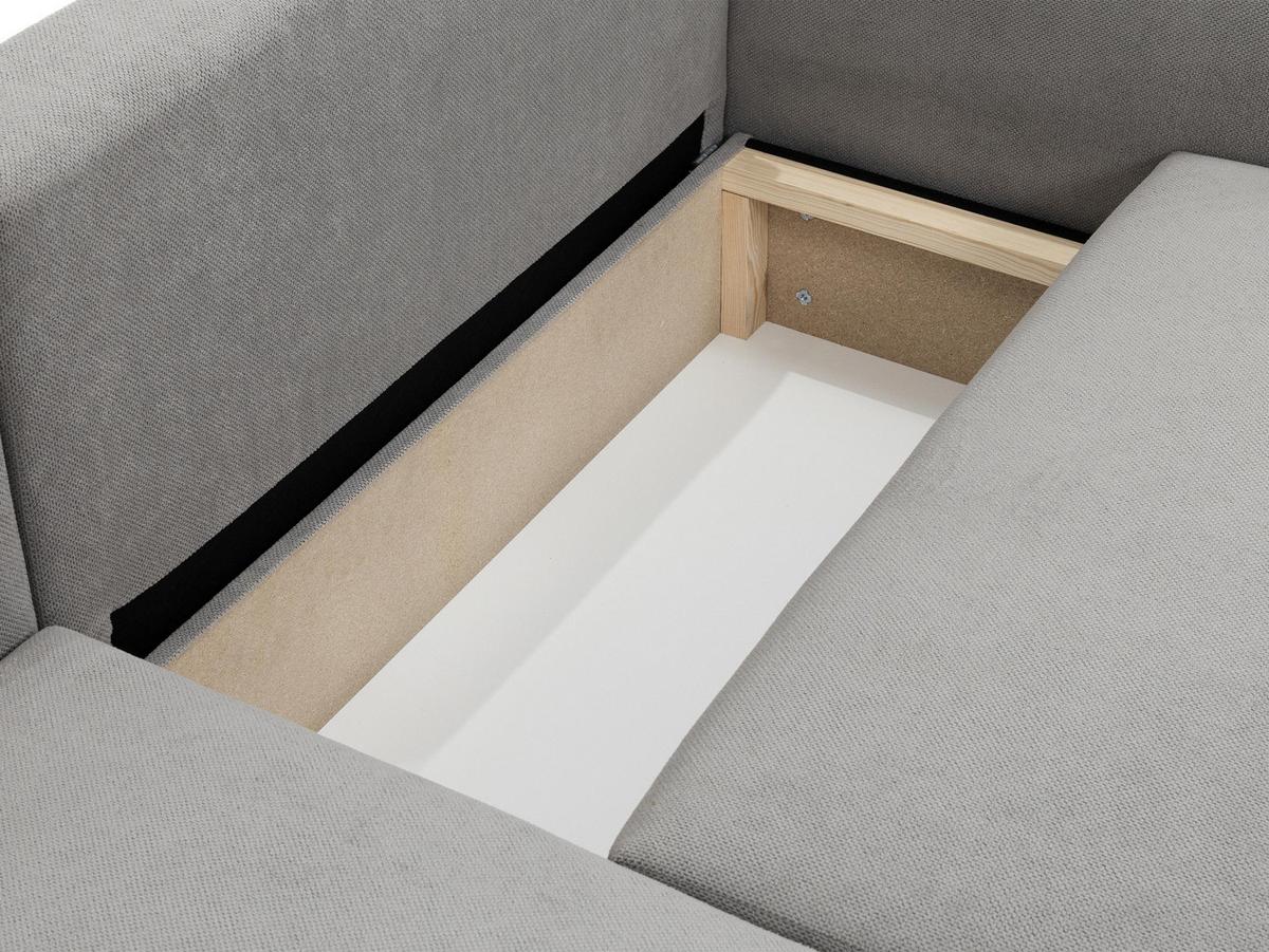 ECKSOFA Goya Slim - Beige/Schwarz, Holz/Kunststoff (234/140cm) - MIRJAN24
