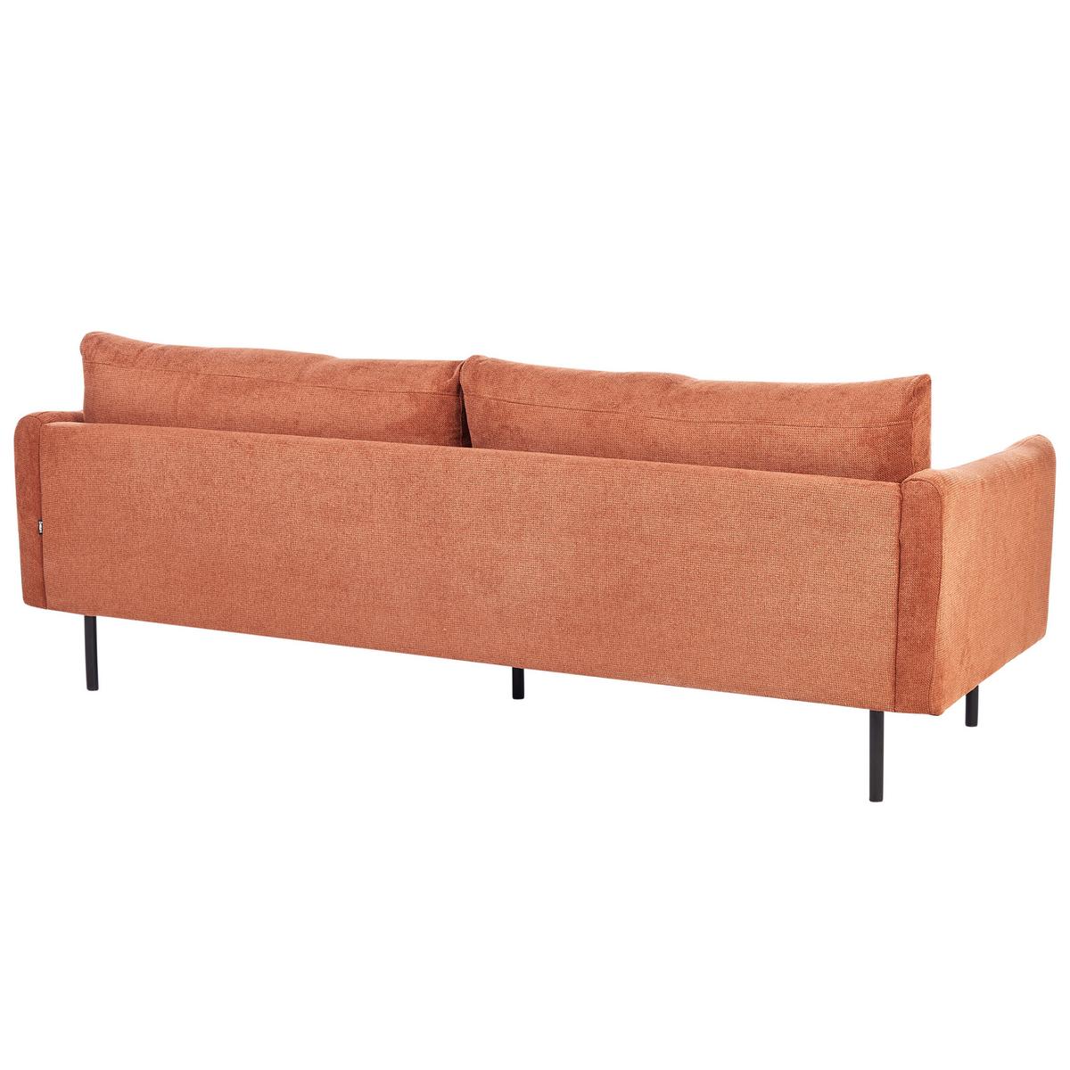 SOFA-SET 4-Sitzer Chenillegewebe Goldbraun Vinterbro - Goldfarben/Schwarz, Textil (220/85/85cm) - Beliani