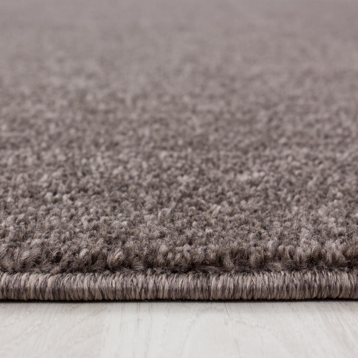 TEPPICH Kurzflor MAIN in Mokka, einfarbig, Ø 200 cm - Braun, Textil (200/200cm) - KADIMA DESIGN