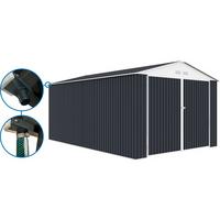 METALL-GARAGE PVC houston - Grau, Metall (470/310/470cm) - Habitat Garten