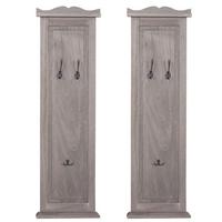 WANDGARDEROBE Grau, Braun 2er-Set - Braun/Grau, Holz (28/109/5cm) - MCW
