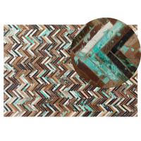KURZFLOR-TEPPICH Amasya 200/140 cm - Braun, Fell (140/200cm) - Beliani