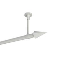 GARDINENSTANGE Sonette Savio 420 cm (geteilt in 3 x 140 cm), 1-läufig, 20 mm Ø Weiß - Weiß, Metall (420cm) - INTERDECO
