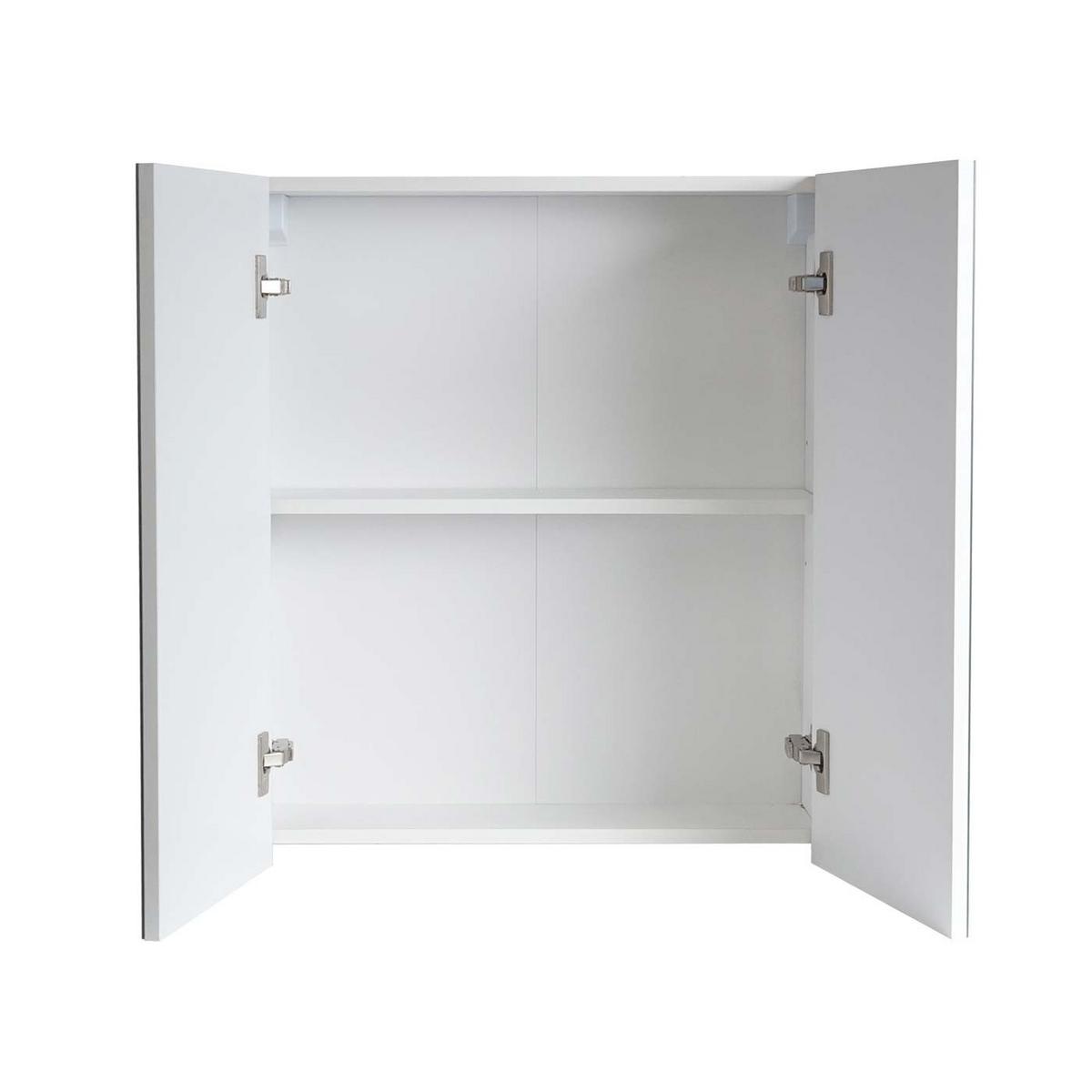 SPIEGELSCHRANK B19B Hochglanz Reinweiß - Weiß Hochglanz, Holz (60/70/16cm) - MCW