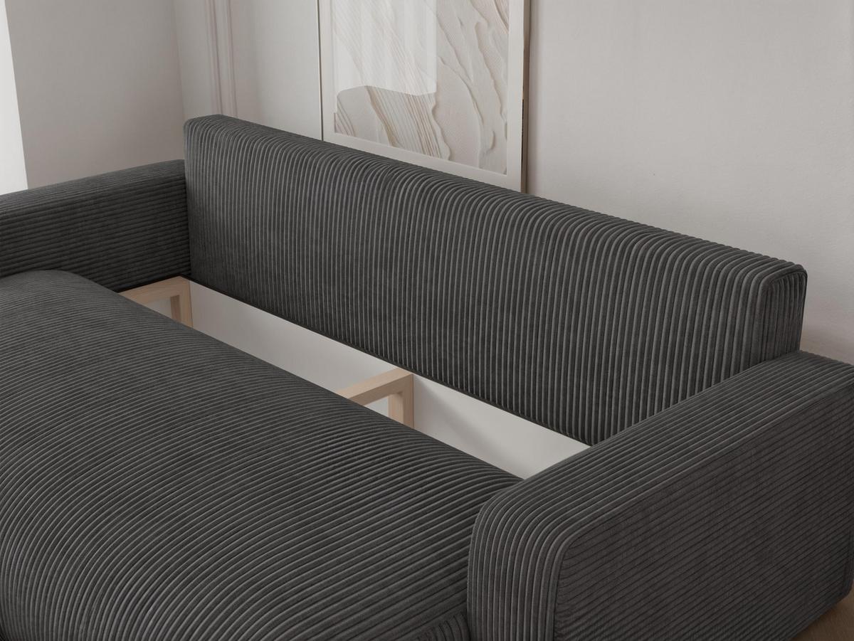 SOFA mit Schlaffunktion, Anthrazit - Anthrazit, Holzwerkstoff (246/79/93cm) - Idohome