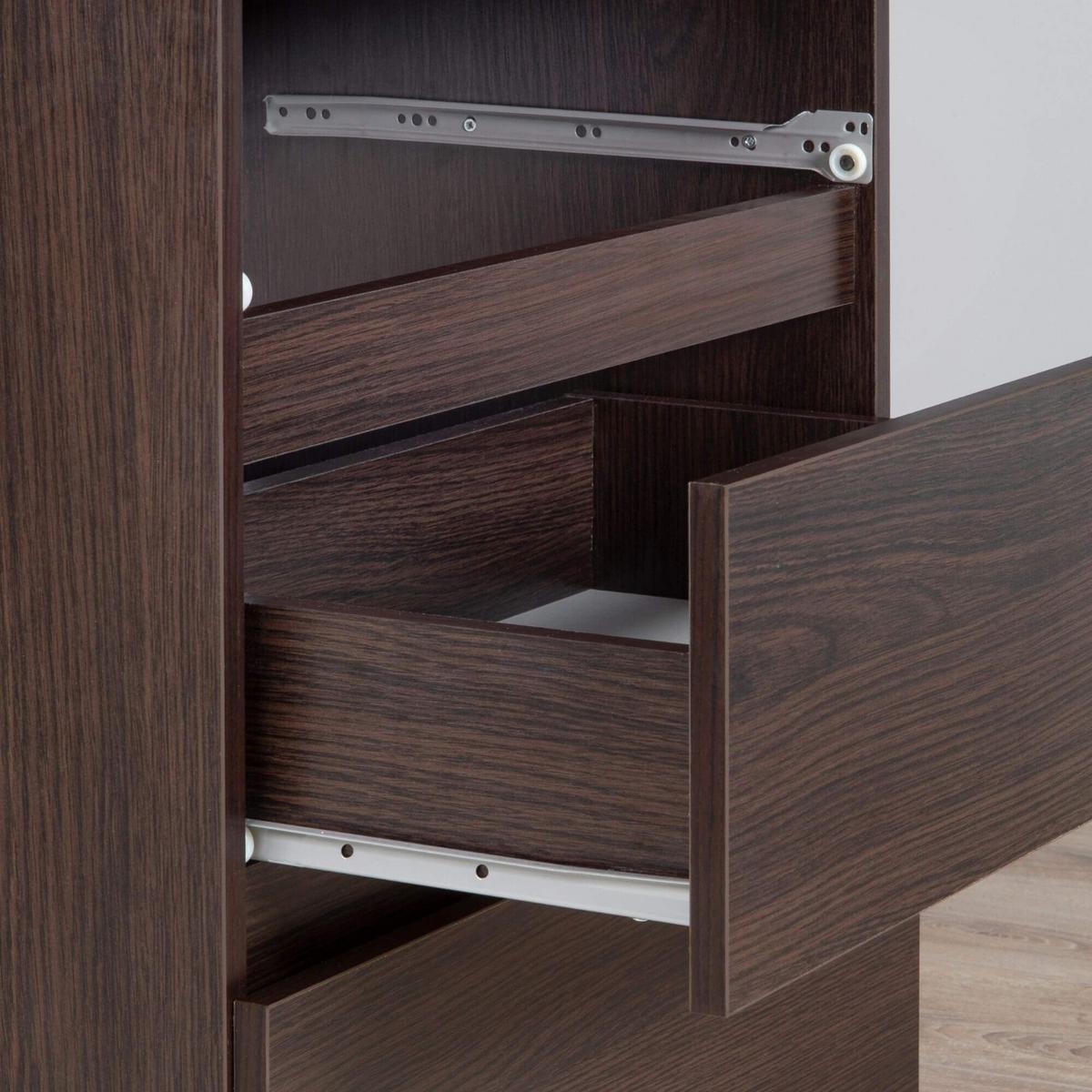 SCHMINKTISCH mit Spiegel - Dunkelbraun, Holz (90/142/50cm) - RAUMHIRSCH FURNITURE