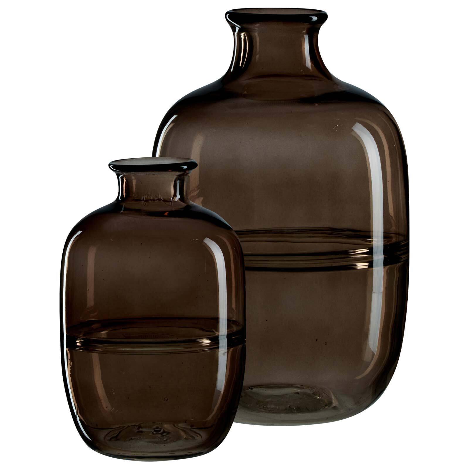 VASEN-SET Larissa braun 2-tlg. - Braun, Glas (2cm) - Ritzenhoff Breker