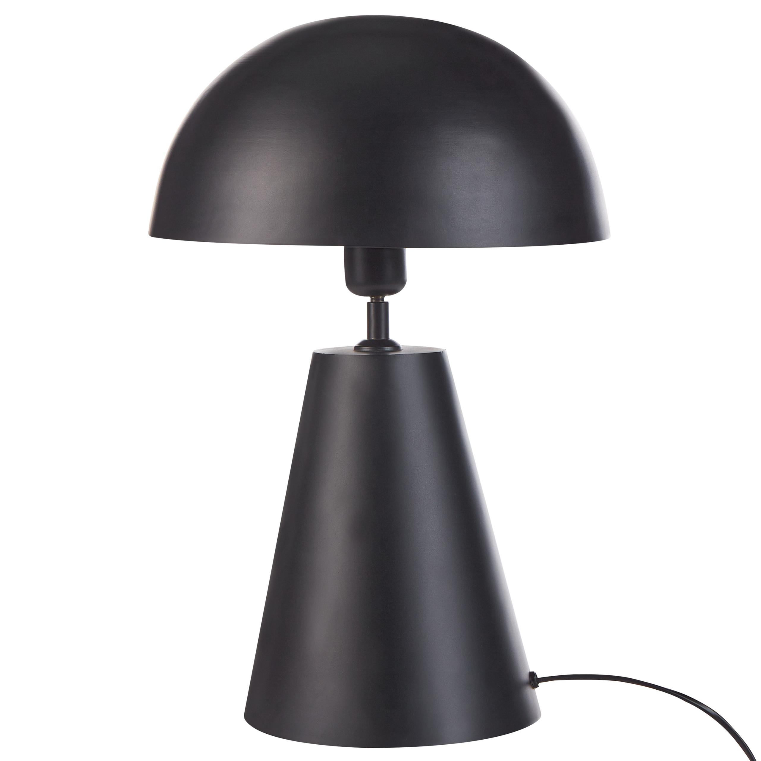 TISCHLEUCHTE Schwarz Palmiet - Schwarz, Metall (31/31/48cm) - Beliani