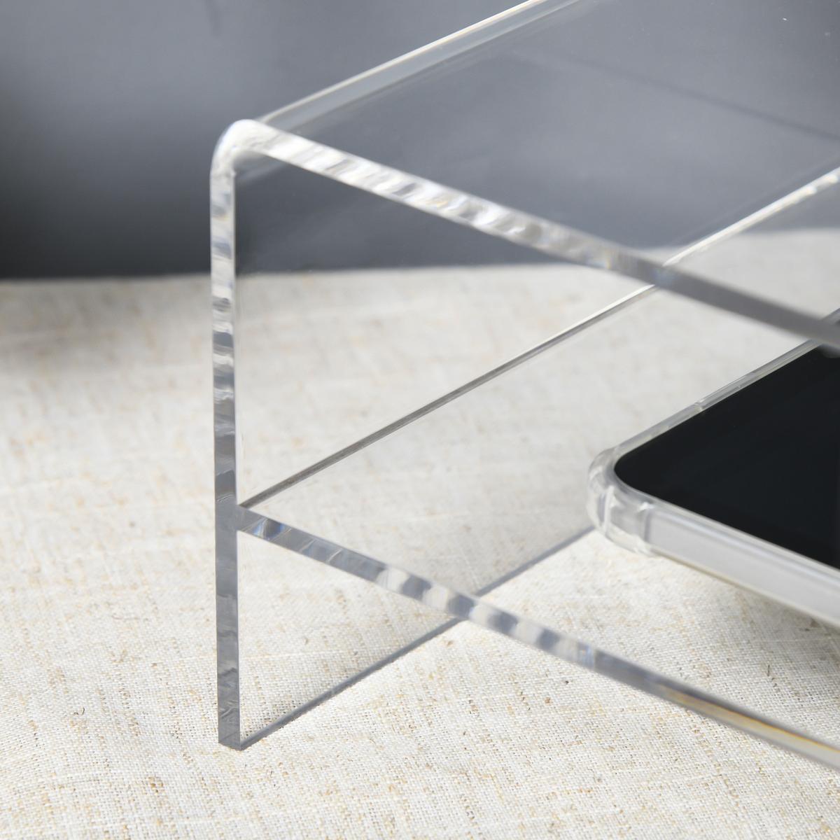 MONITORSTÄNDER - Transparent, Kunststoff (50.8/19/12cm) - HOMCOM