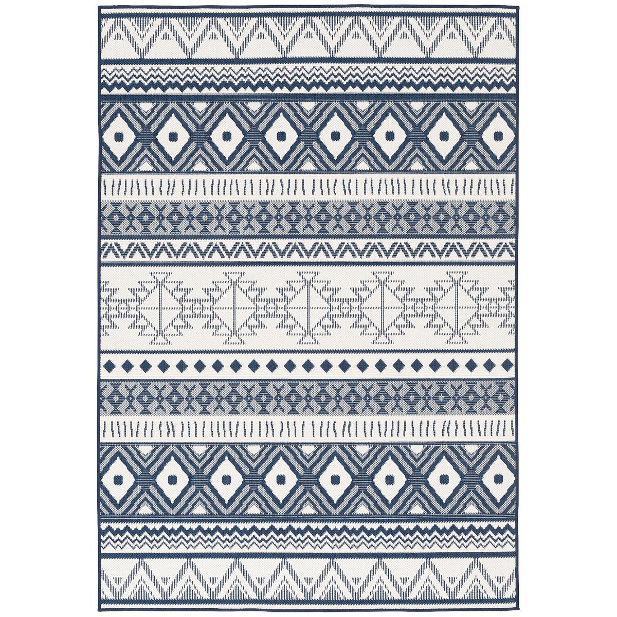IN- UND OUTDOOR TEPPICH BEIDSEITIG CAPE COD ETHNO - Blau, Textil (80/140cm) - Pergamon