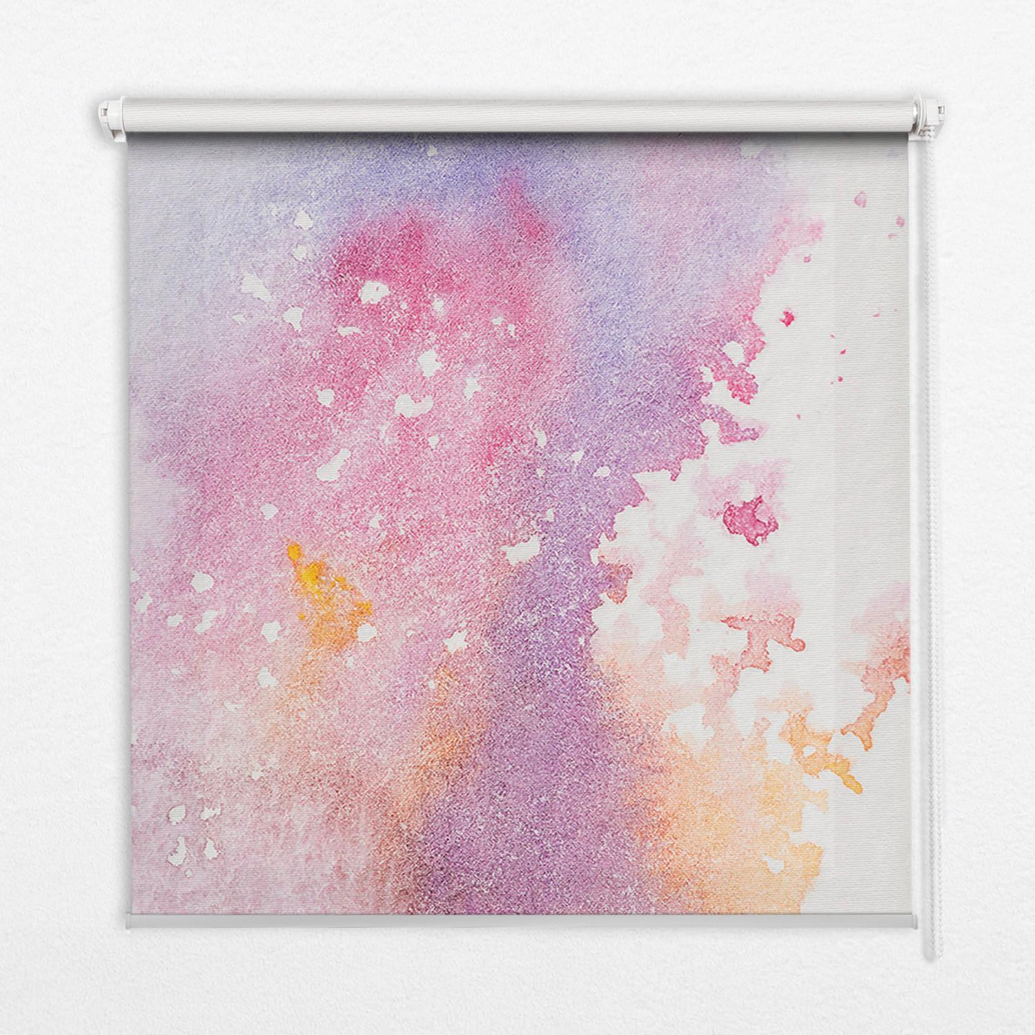 INNENROLLO - Fensterrollo - Rollo - 80x140 cm - Künstlerischer Farbklecks - Pink, Kunststoff (80/140/0.5cm) - TULUP