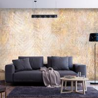 SELBSTKLEBENDE FOTOTAPETE 196/140 cm - Goldfarben/Grau, Kunststoff/Textil (196/1cm) - KUNSTLOFT
